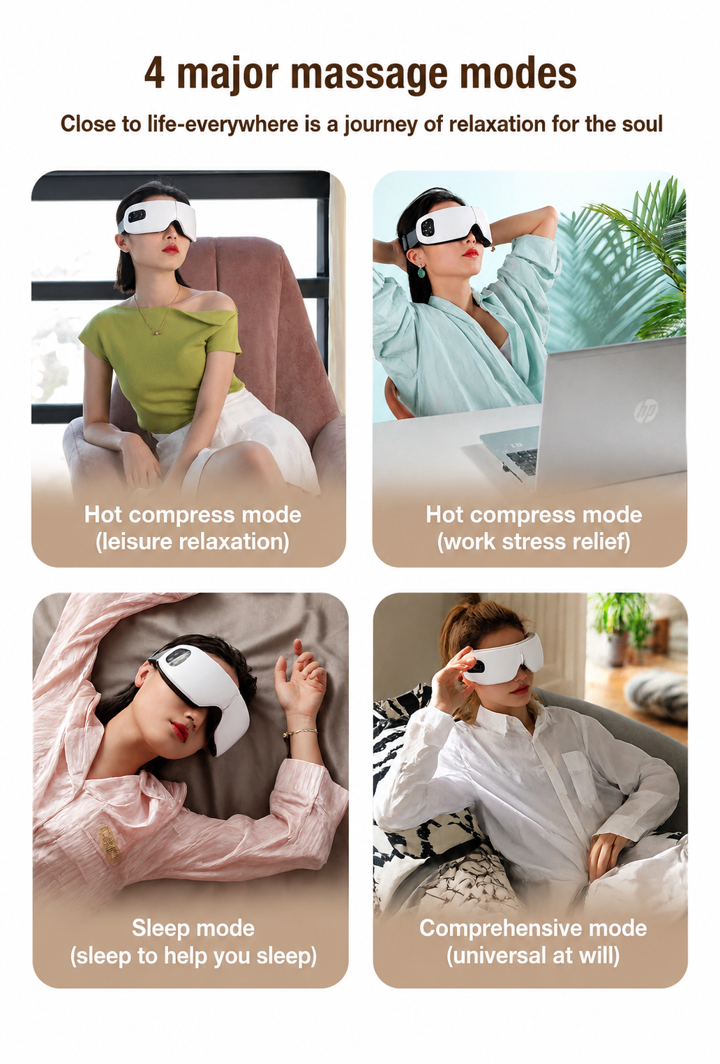 EyeSerenity™ Heated Eye Massager | Heat, Air Compression & Bluetooth